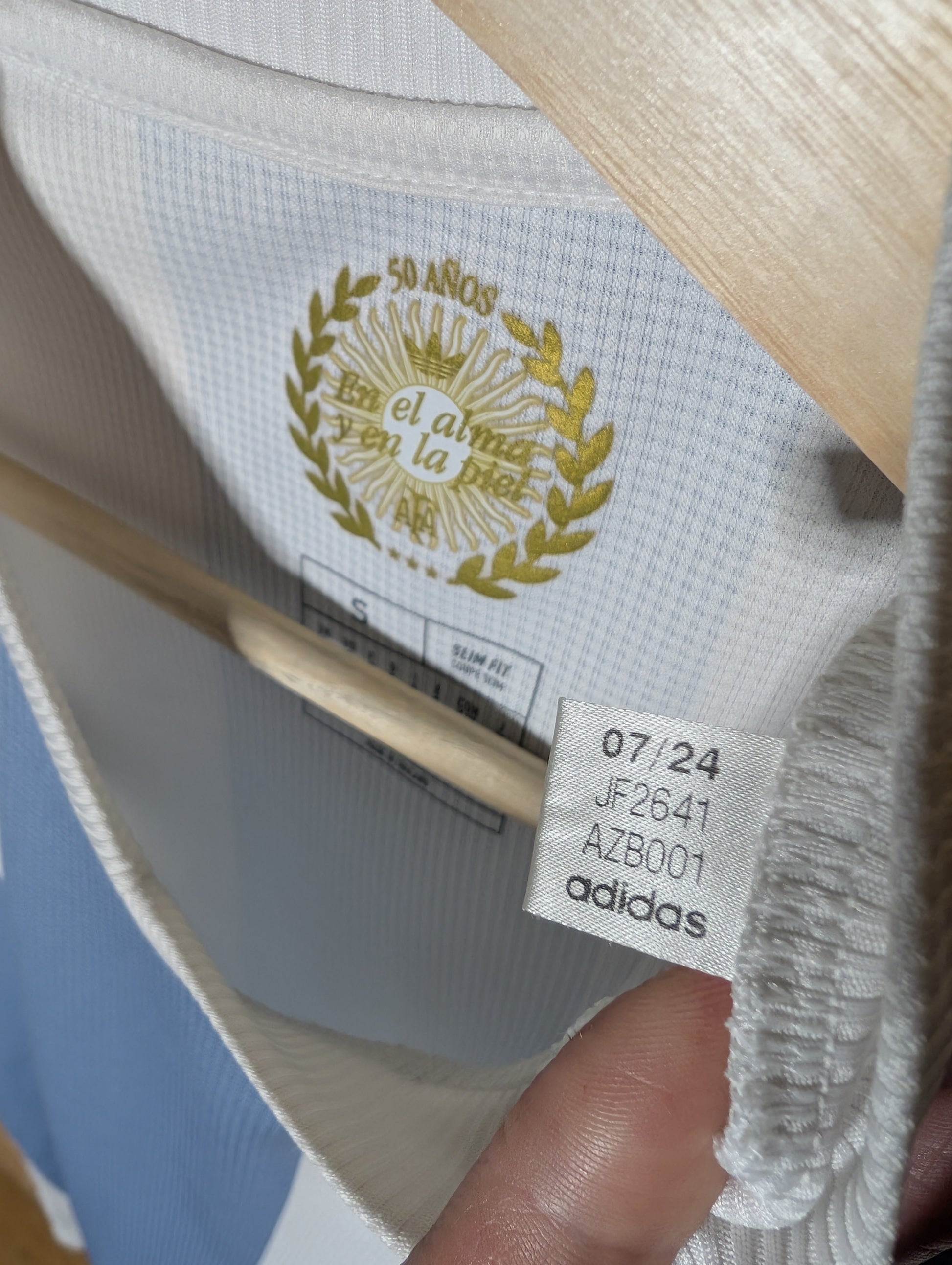 Authentic Argentina 2025 Adidas Home 50th Anniversary Authentic Football Shirt - Image 5