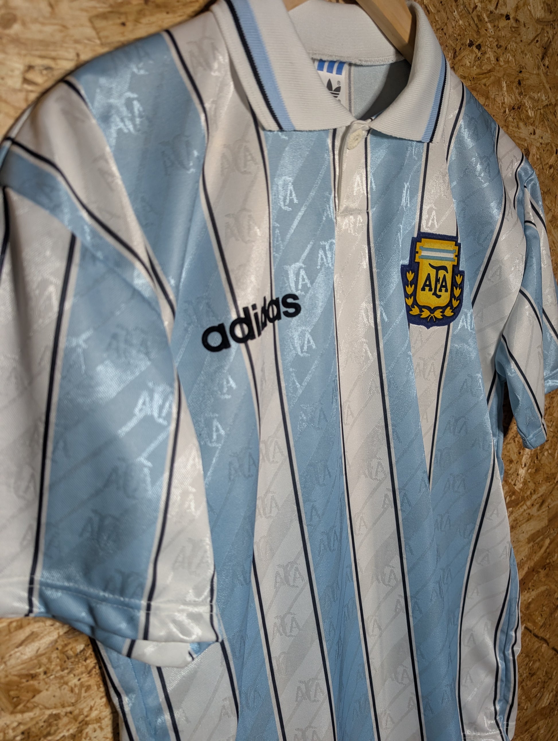Authentic Argentina 1994 Adidas Banned Prototype Home Football Shirt (Image 3)