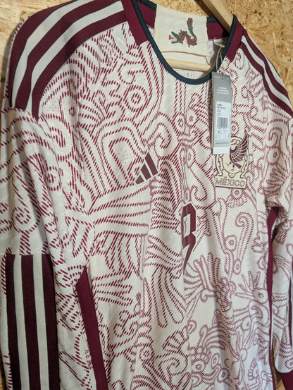 Authentic Mexico 2022 Adidas Away Long Sleeve BNWT 'Raul Jimenez 9' Player Spec Football Shirt - Image 3