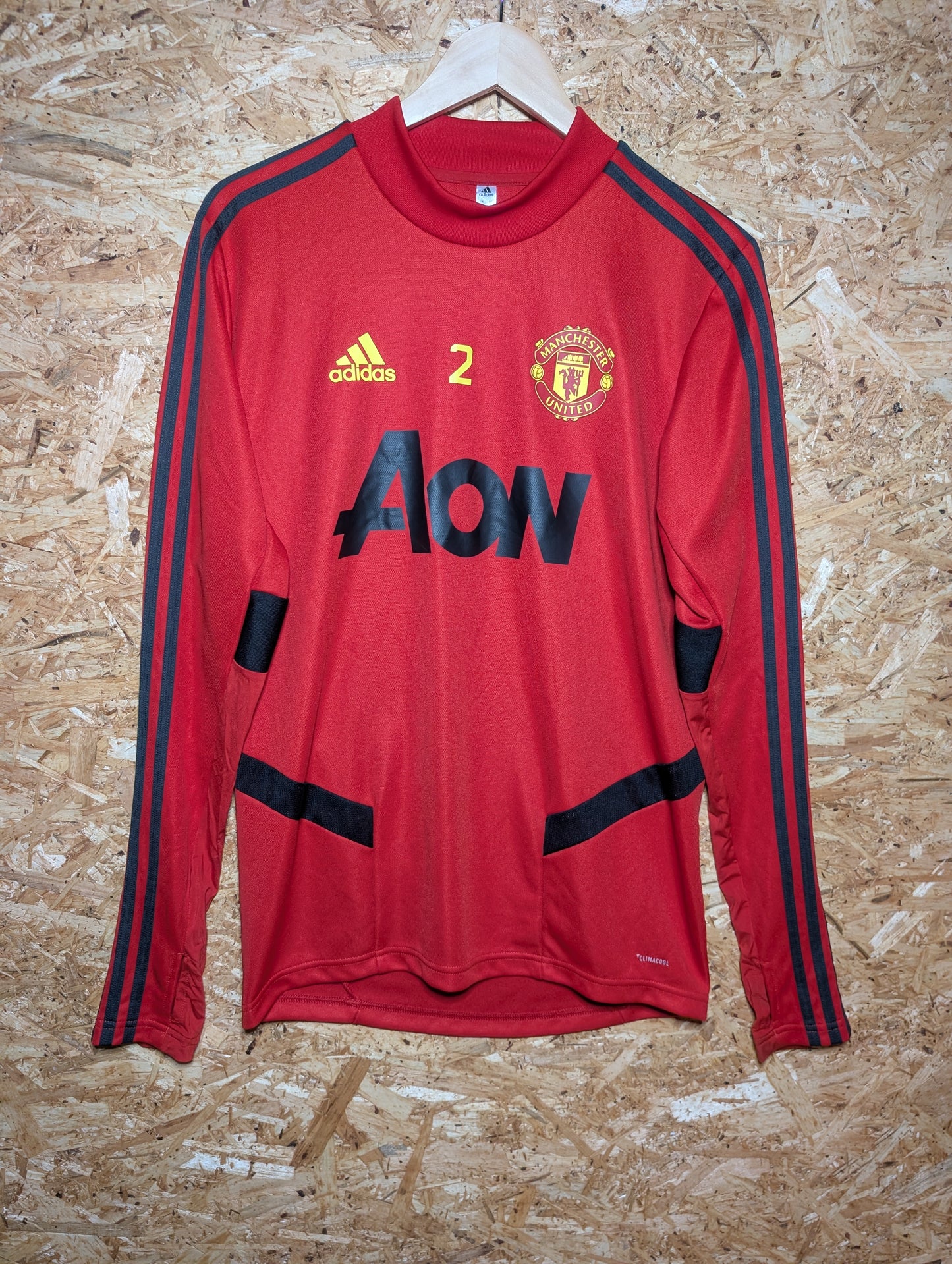 Manchester United 2019 Adidas Player Issued Training Top #2, Small (fits Medium)
