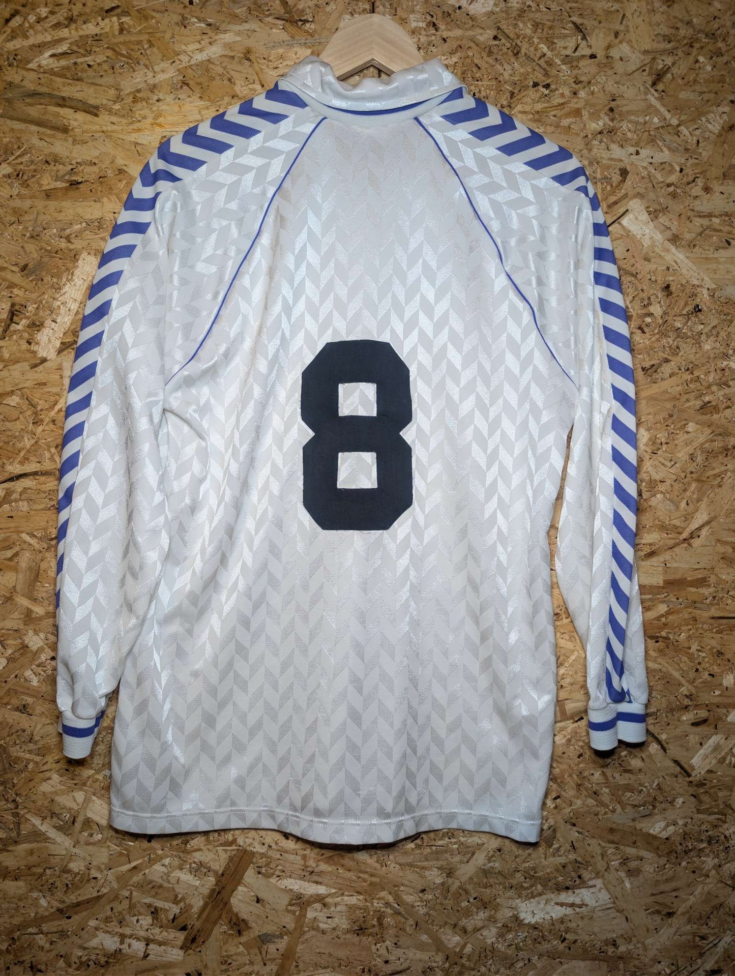 1986 Real Madrid Home Long Sleeve #8, Large (fits Medium)