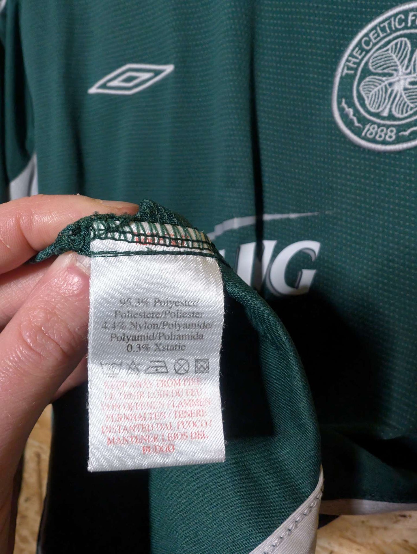 2004 Celtic Away Long Sleeve, Medium