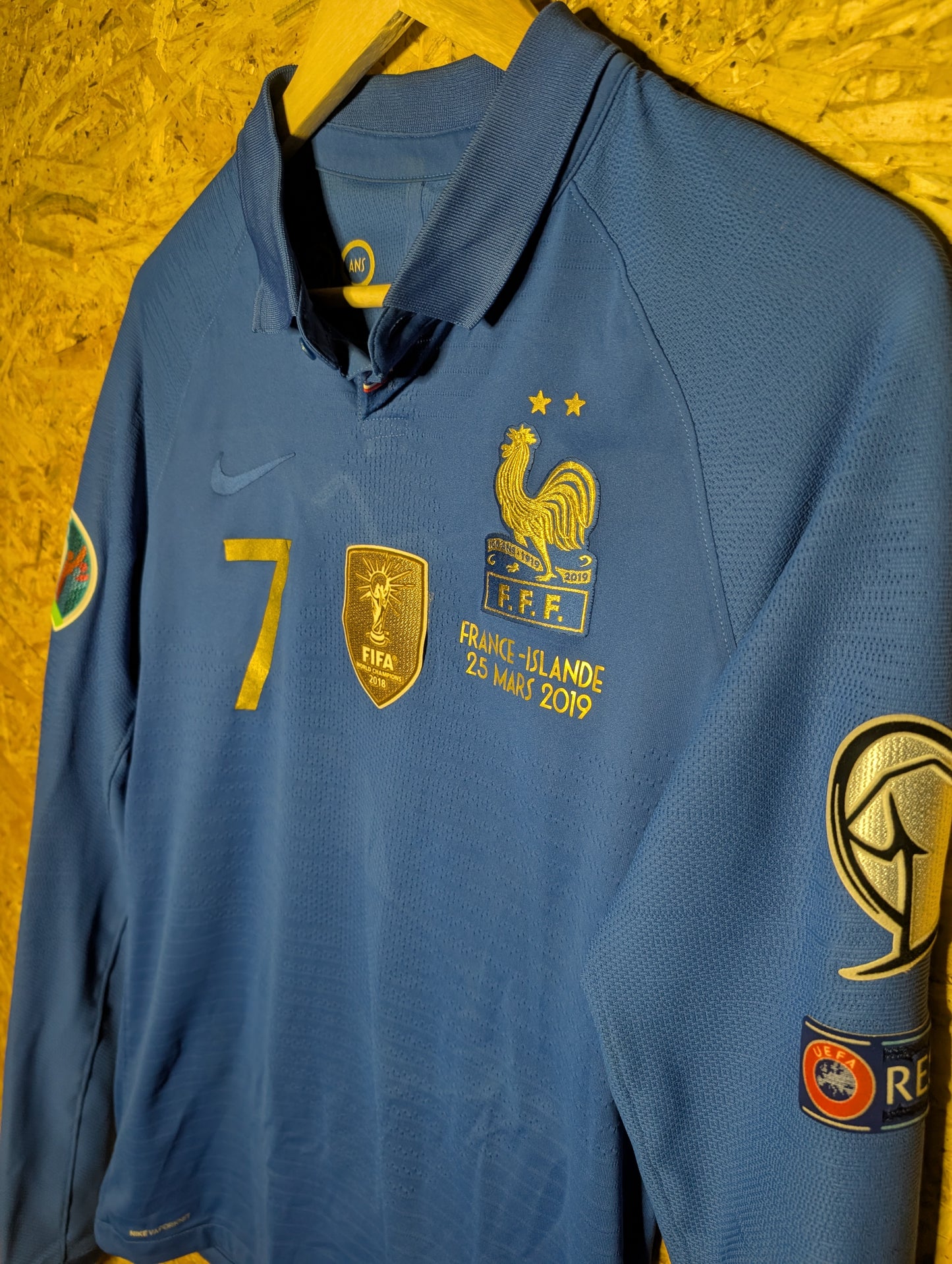 Authentic France 2019 Nike Home Centenary Limited Edition Long Sleeve 'Griezmann 7' Player Spec Football Shirt - Image 4