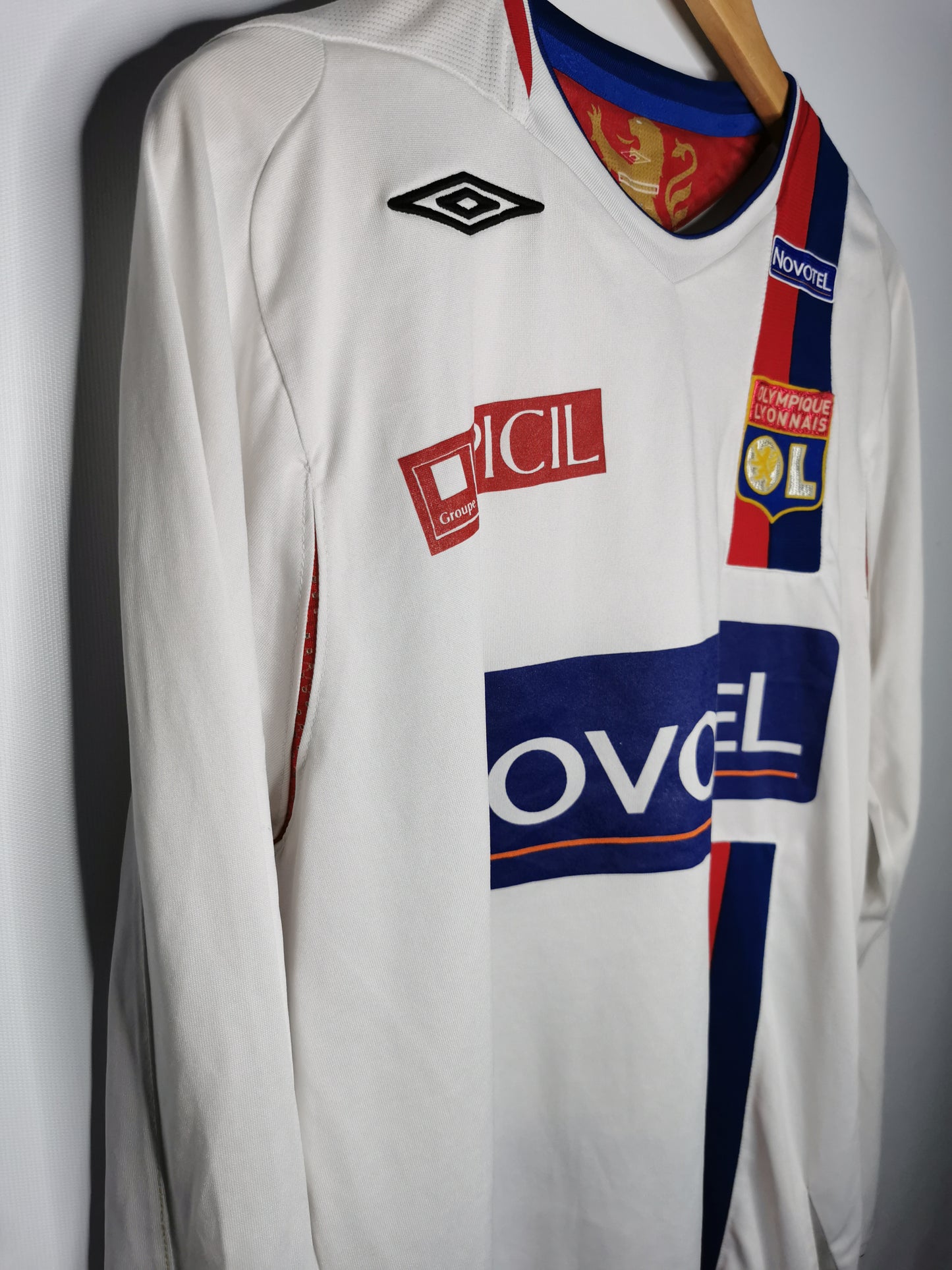 2006 Lyon Home Long Sleeve Karim Benzema Match Issued #19, X Large