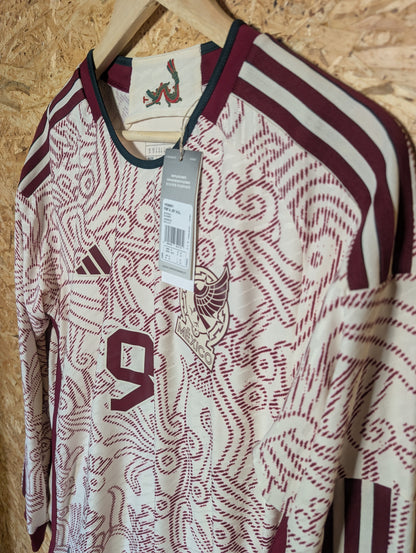 Authentic Mexico 2022 Adidas Away Long Sleeve BNWT 'Raul Jimenez 9' Player Spec Football Shirt - Image 4