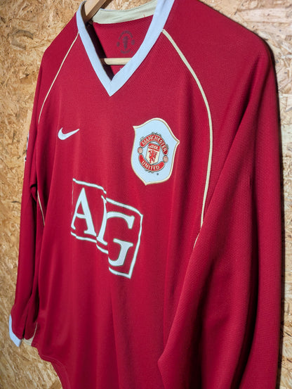 Manchester United Home 2006 Nike Long Sleeve Authentic Football Shirt 'Ronaldo 7', Large