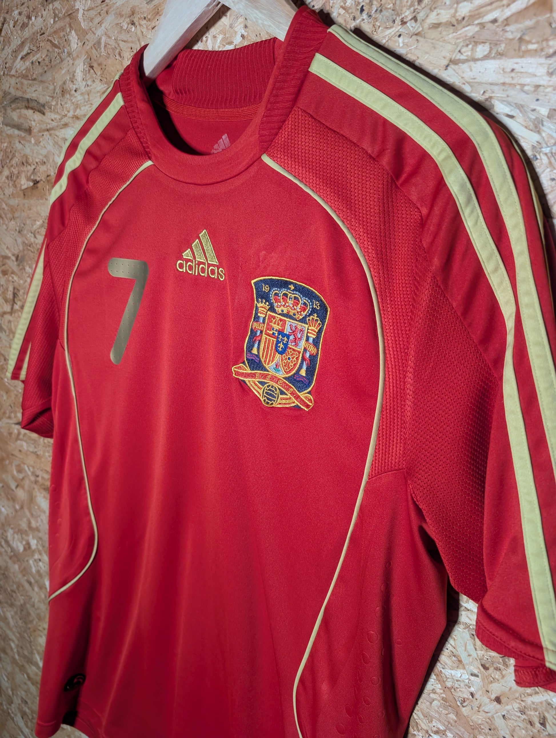 Authentic Spain 2008 Adidas Home 'David Villa 7' Authentic Football Shirt - Image 4