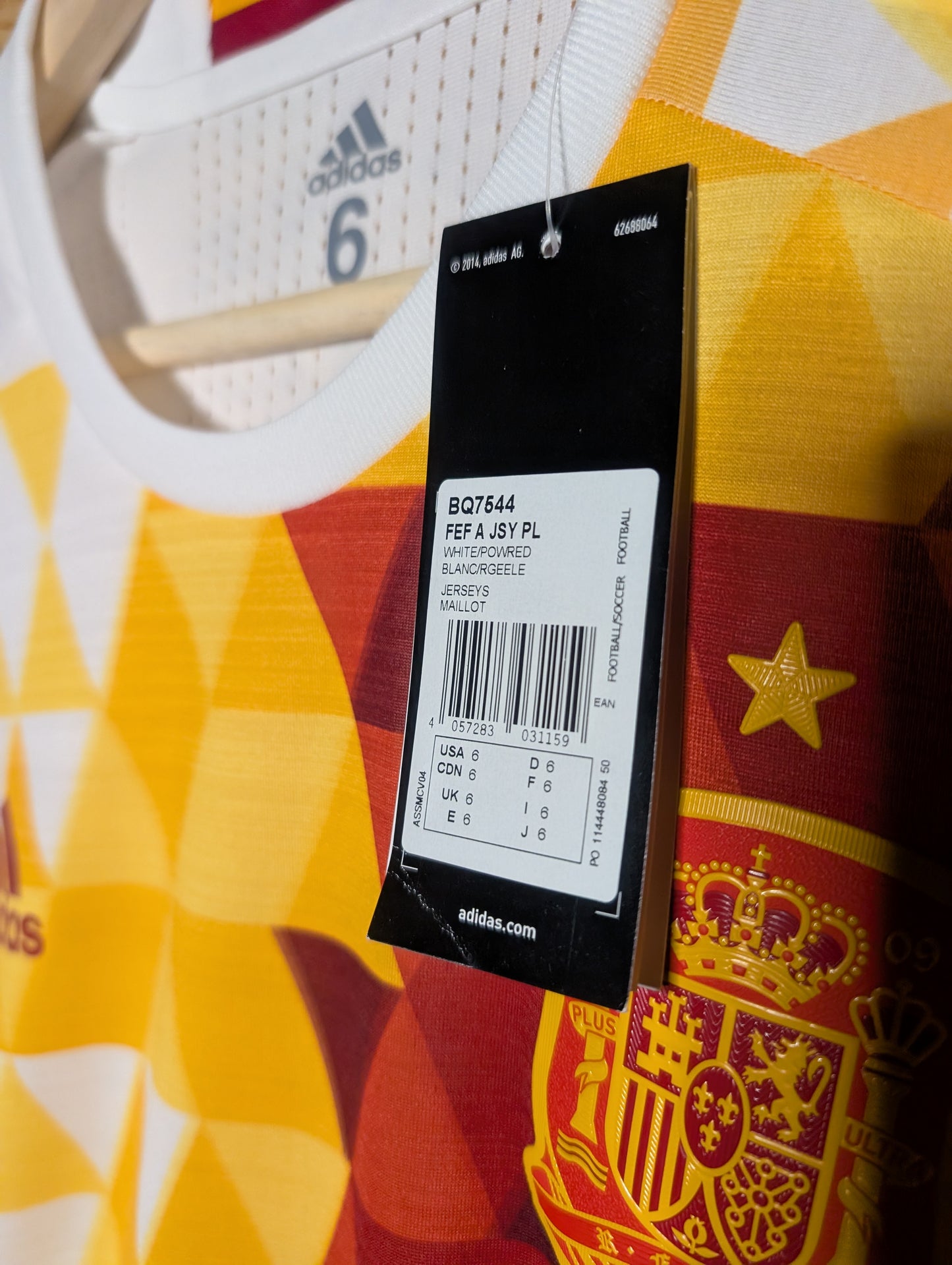 2016 Spain Away Long Sleeve Kitroom Issue, Size 6, BNWT