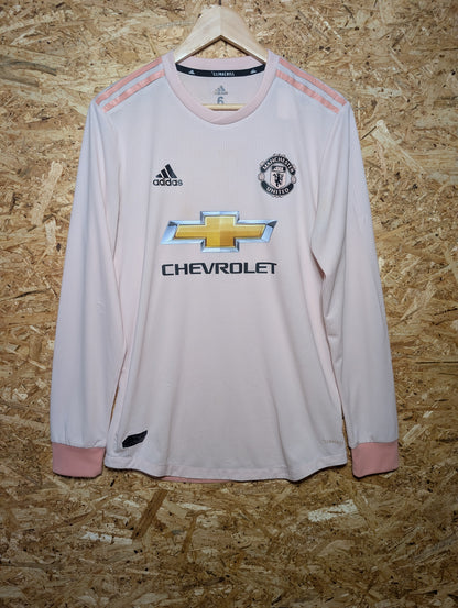 Manchester United Away 2018 Adidas Long Sleeve Kitroom Issued Football Shirt, Size 6 (Medium)