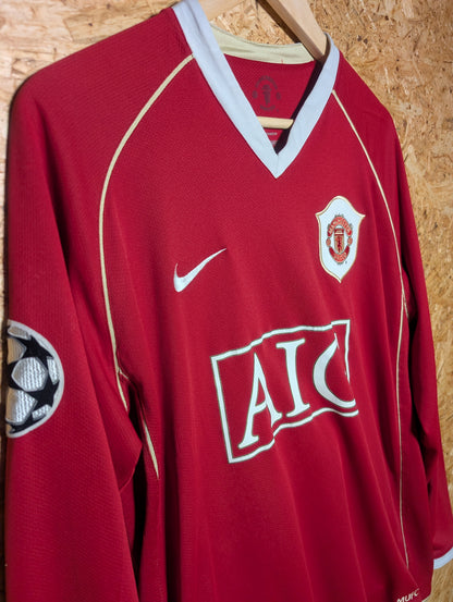 Manchester United Home 2006 Nike Long Sleeve Authentic Football Shirt 'Ronaldo 7', Large