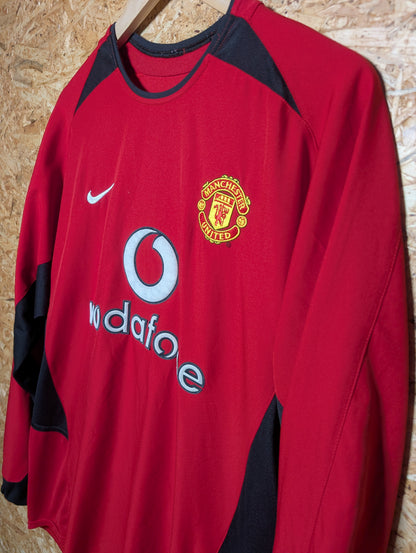 Manchester United Home 2002 Nike Long Sleeve Authentic Football Shirt 'Ronaldo 7', Small (fits Medium)
