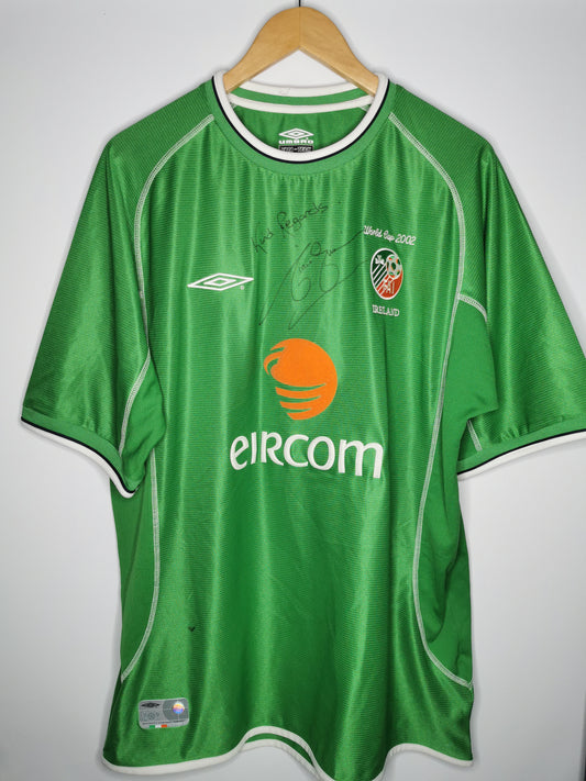 2002 Ireland Home Niall Quinn signed, X Large