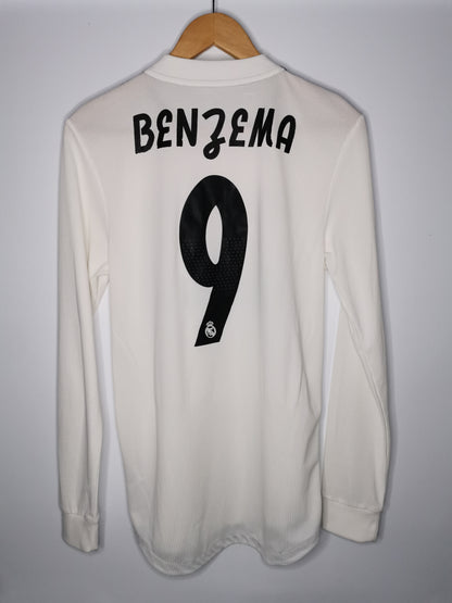 2018 Real Madrid Long Sleeve Player Spec 'Benzema 9', Medium