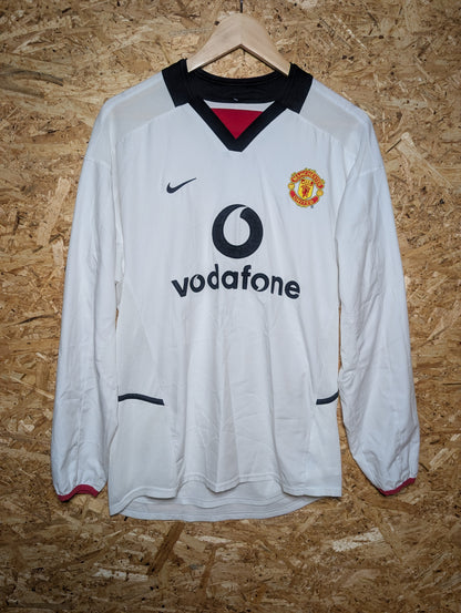 Manchester United Away 2002 Nike Long Sleeve Authentic Football Shirt, Medium