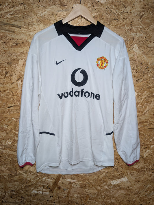 Manchester United Away 2002 Nike Long Sleeve Authentic Football Shirt, Medium