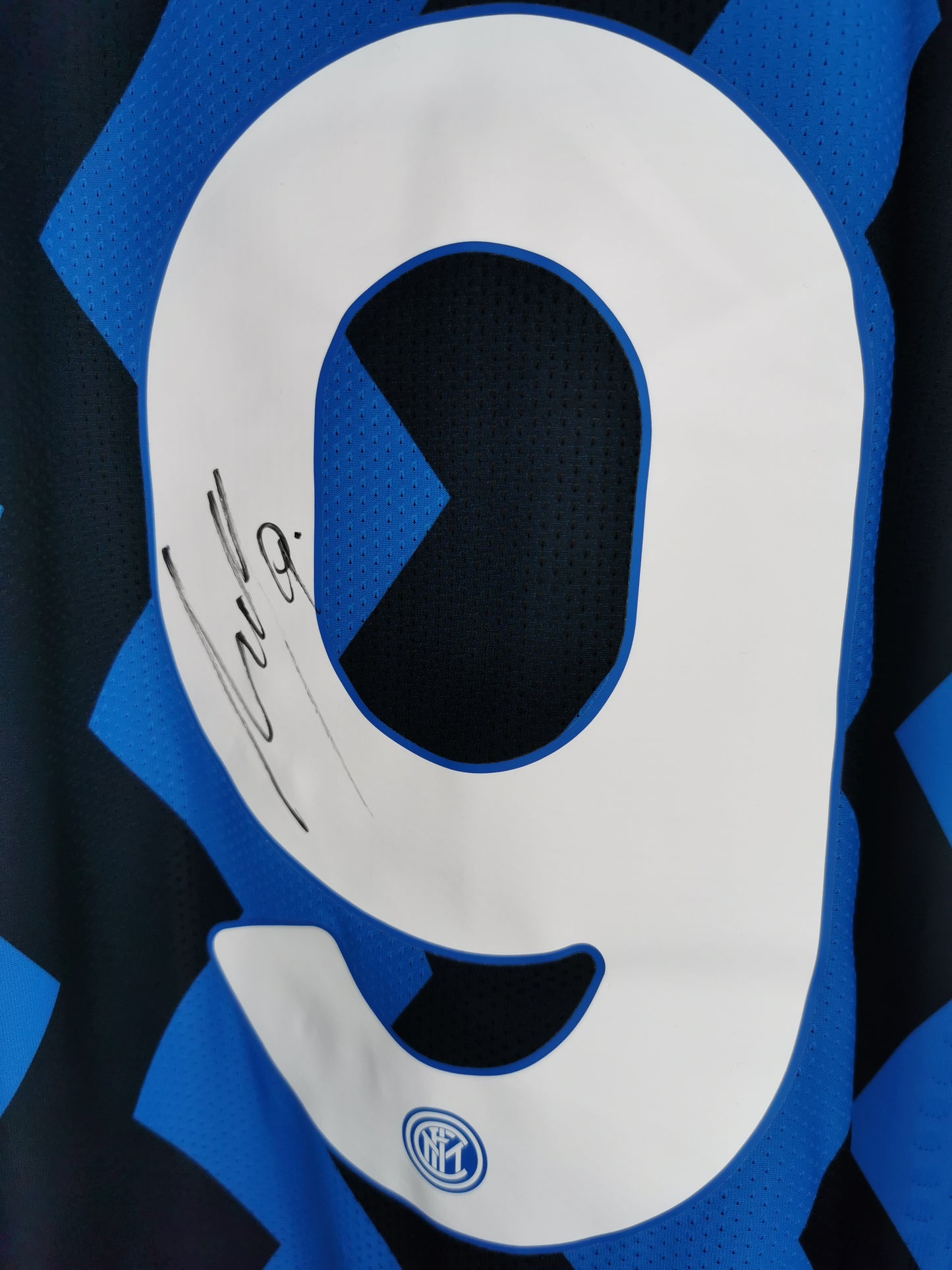 2020 Inter Milan Home Romelu Lukaku Player Spec signed, Large