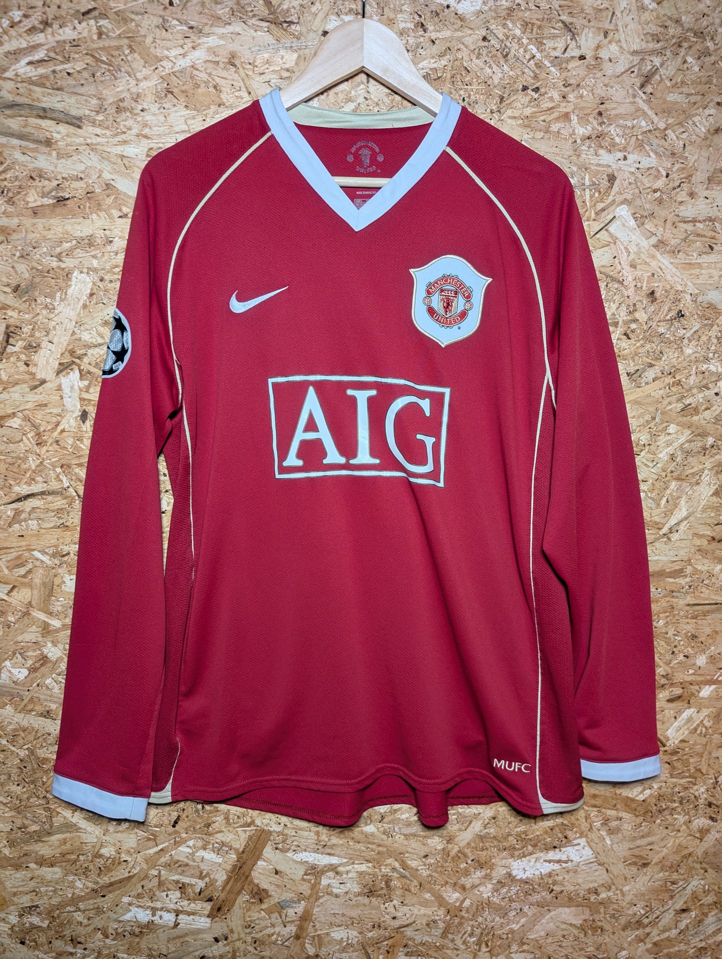 Manchester United Home 2006 Nike Long Sleeve Authentic Football Shirt 'Ronaldo 7', Large