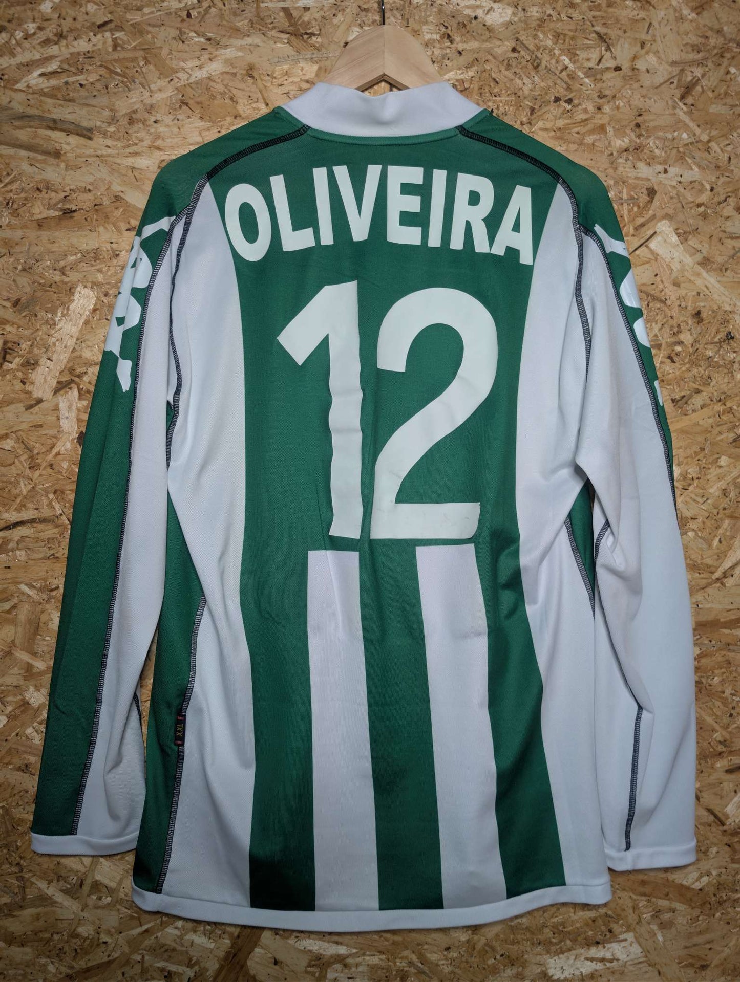 2005 Real Betis Home Long Sleeve Matchworn 'R. Oliveira 12' vs Chelsea (19th Oct 2005)