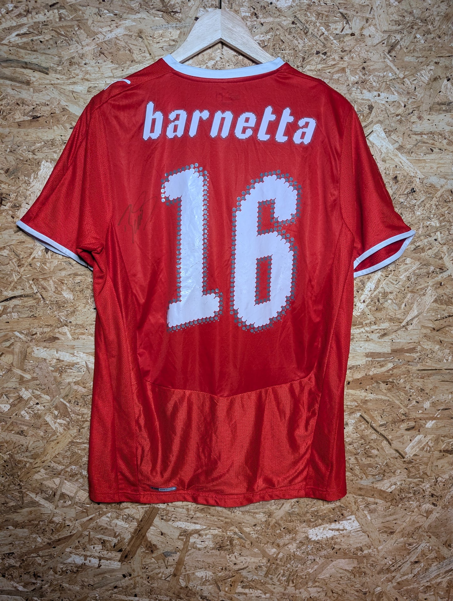 2008 Switzerland Home Match Issued & Signed 'Barnetta 20'