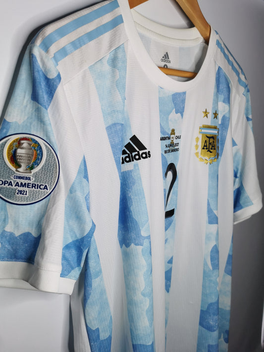 Authentic 2021 Argentina Home Martinez Quarta match issued vs Chile Copa America Group Stage (Image 2)