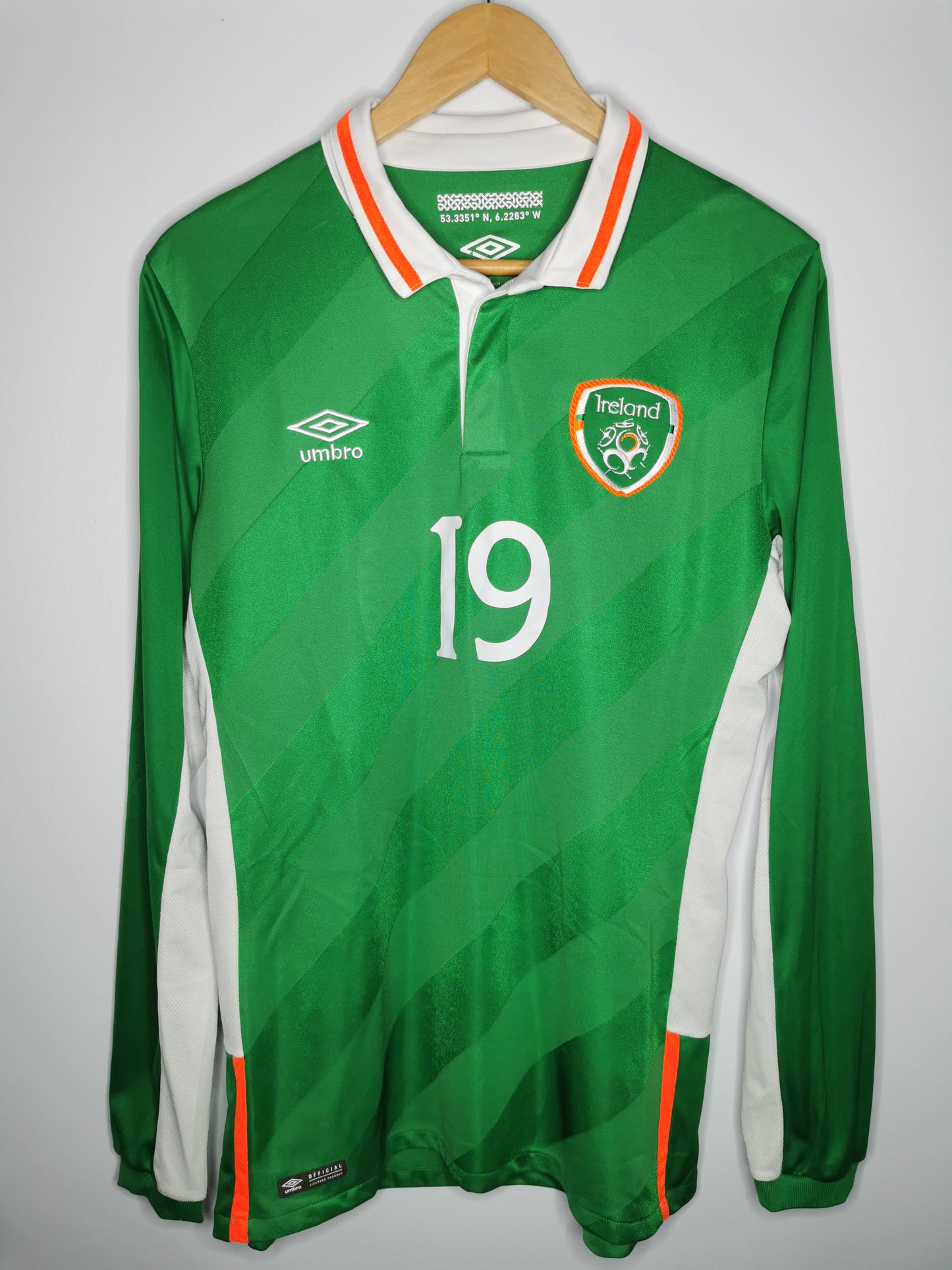 2016 Ireland Home Long Sleeve Player Spec 'Brady 19', Medium