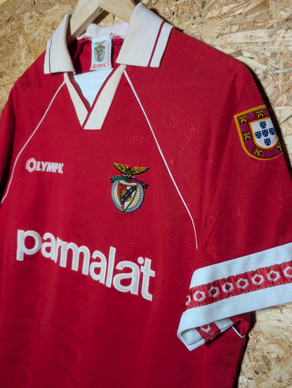 Authentic Benfica 1994 Olympic Red Home Football Shirt, Medium (Image 4)
