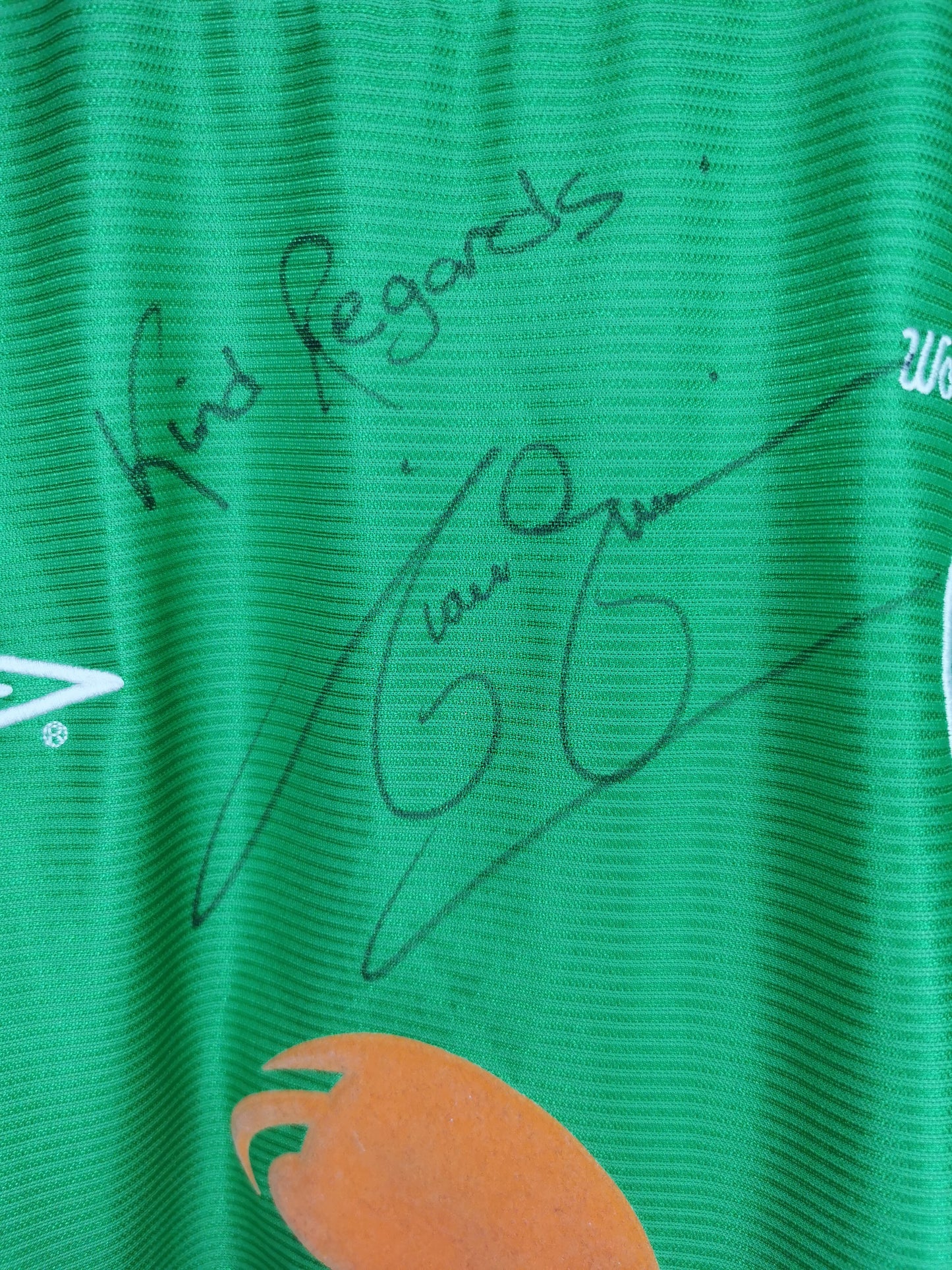 2002 Ireland Home Niall Quinn signed, X Large