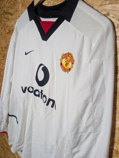 Manchester United Away 2002 Nike Long Sleeve Authentic Football Shirt, Medium