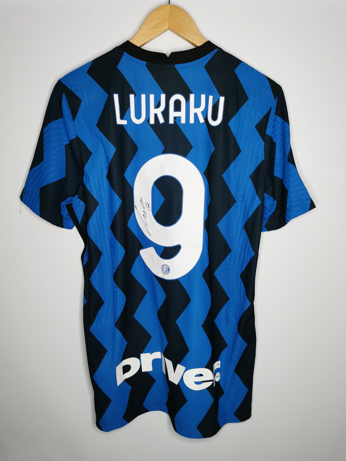 2020 Inter Milan Home Romelu Lukaku Player Spec signed, Large