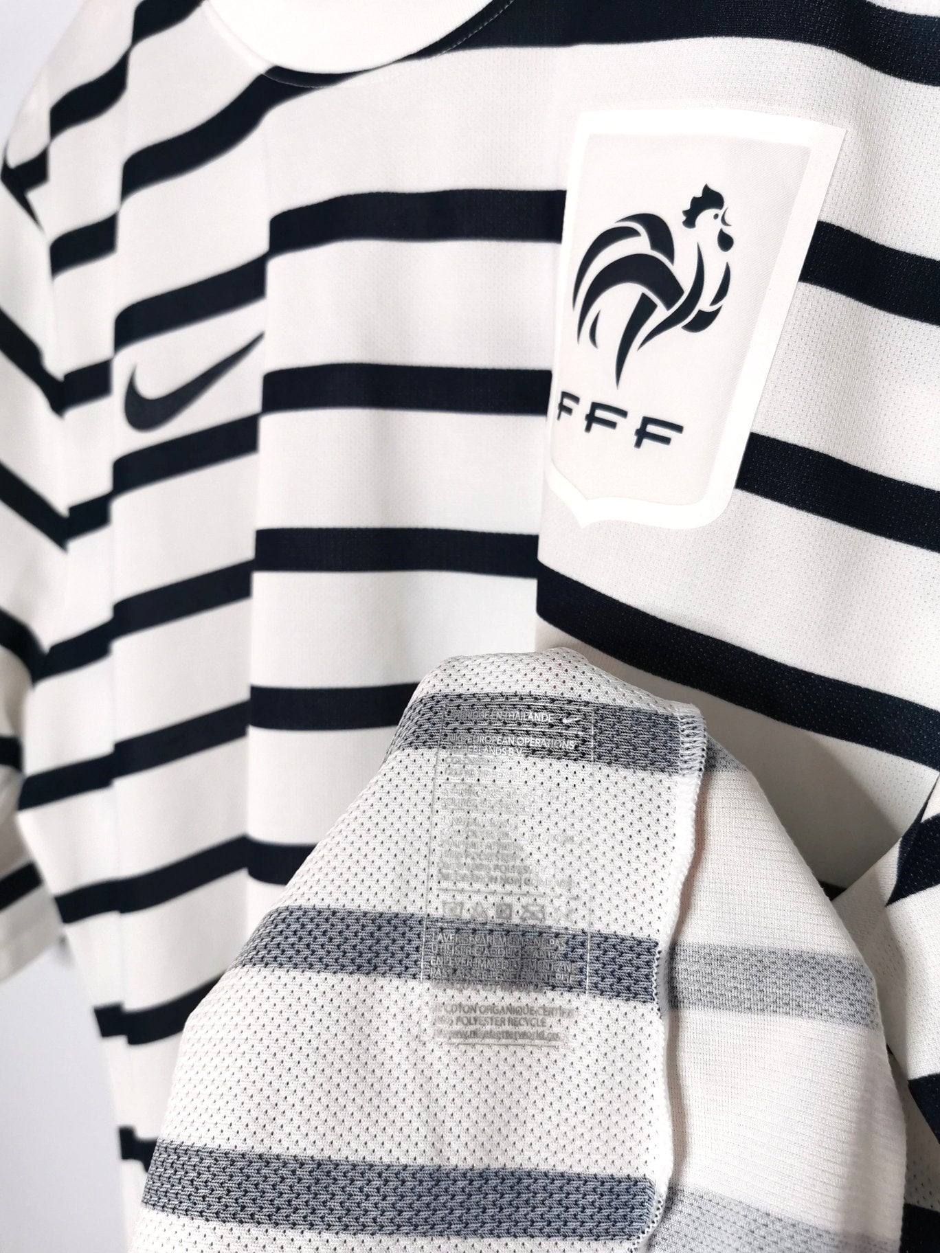 2011 France Away Kitroom Player Spec wash tags