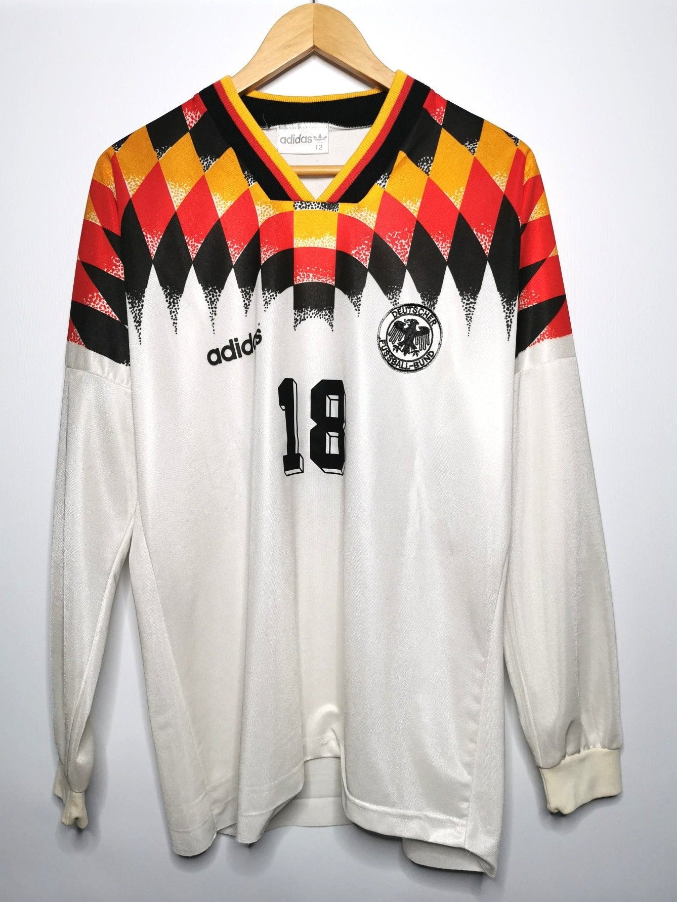1994 Germany Home Long Sleeve 'Klinsmann 18', front