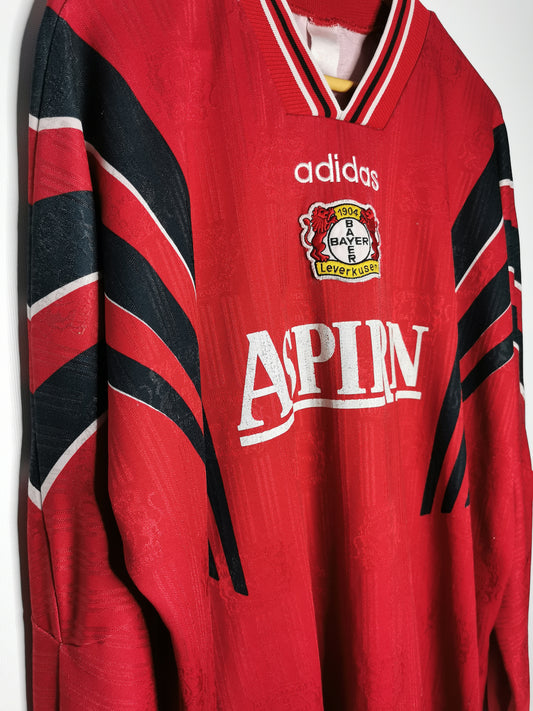 Authentic 1996 Bayer Leverkusen Home Long Sleeve '8' (Image 2)