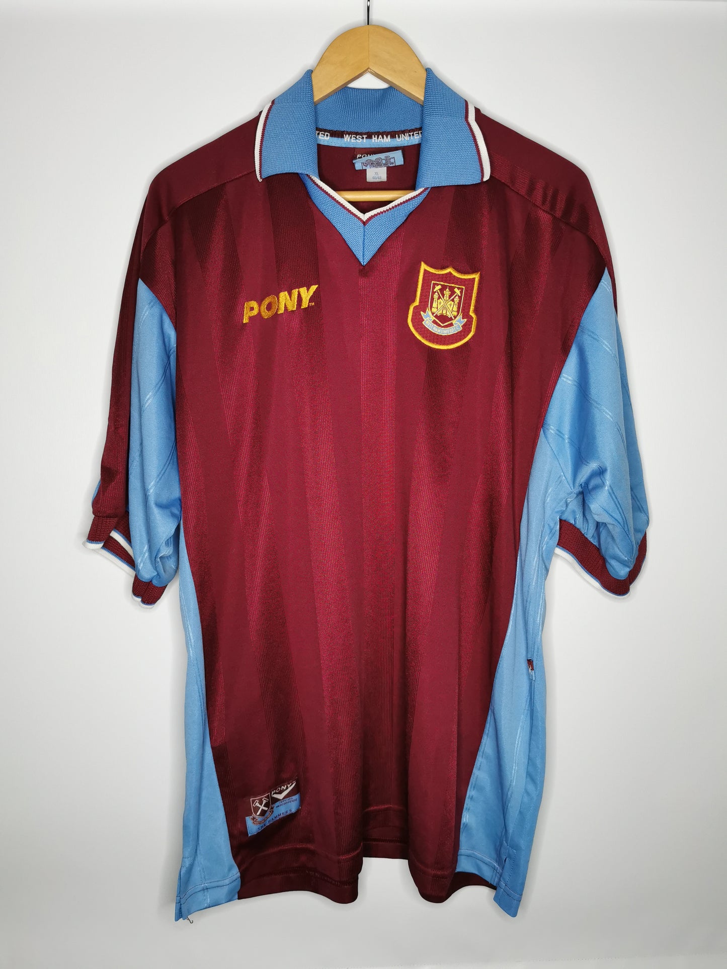 1997 West Ham United Home Sponsorless, X Large