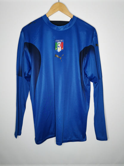 2006 Italy Home Long Sleeve, Medium - footballshirts.ie