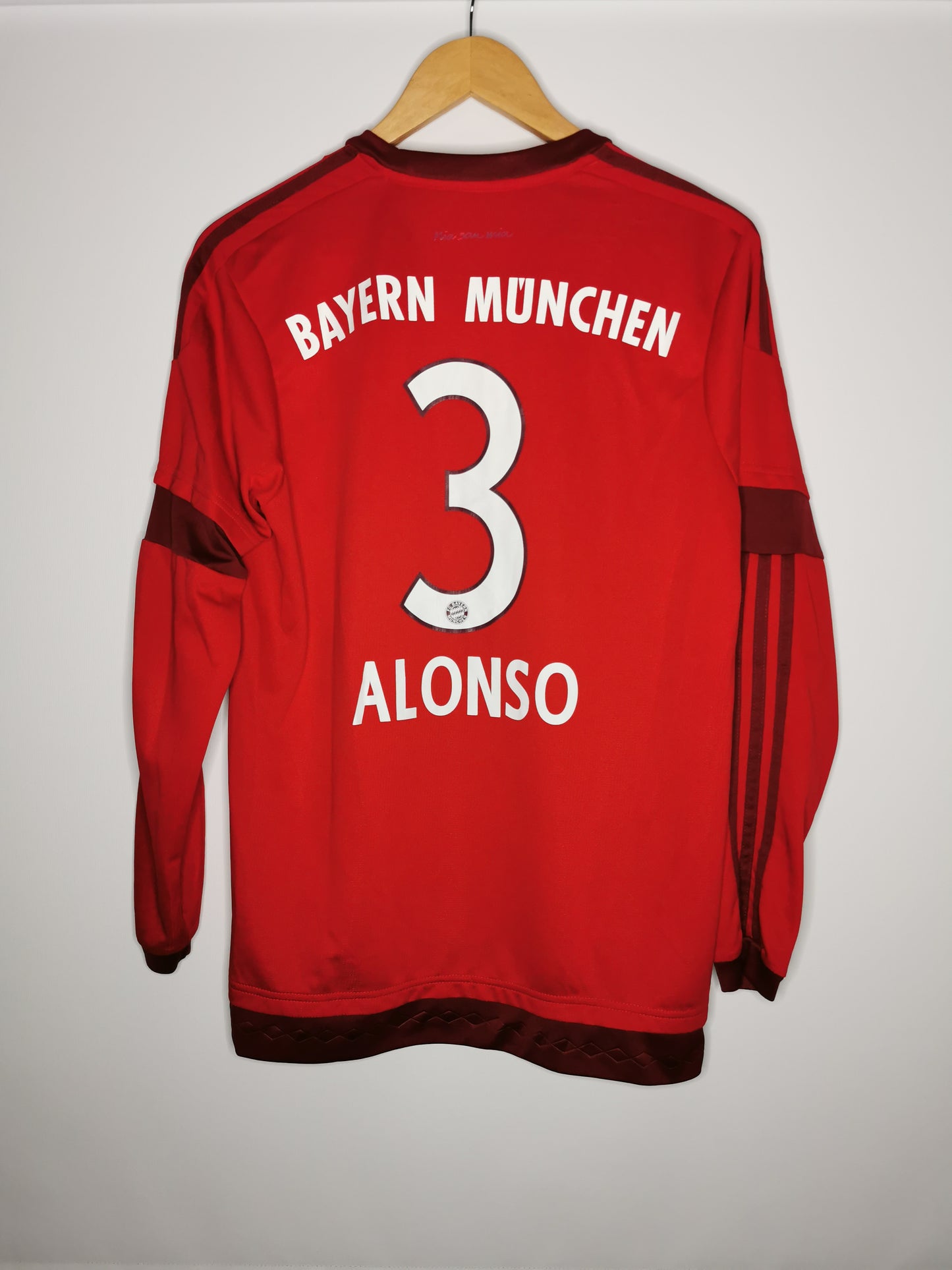 2015 Bayern Munich Home Long Sleeve 'Alonso 3', Medium