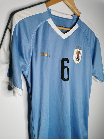 2019 Uruguay Home 'Bentancur 6' matchworn vs Peru