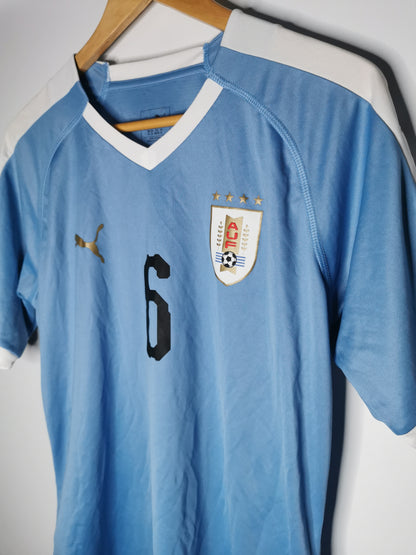 2019 Uruguay Home 'Bentancur 6' matchworn vs Peru