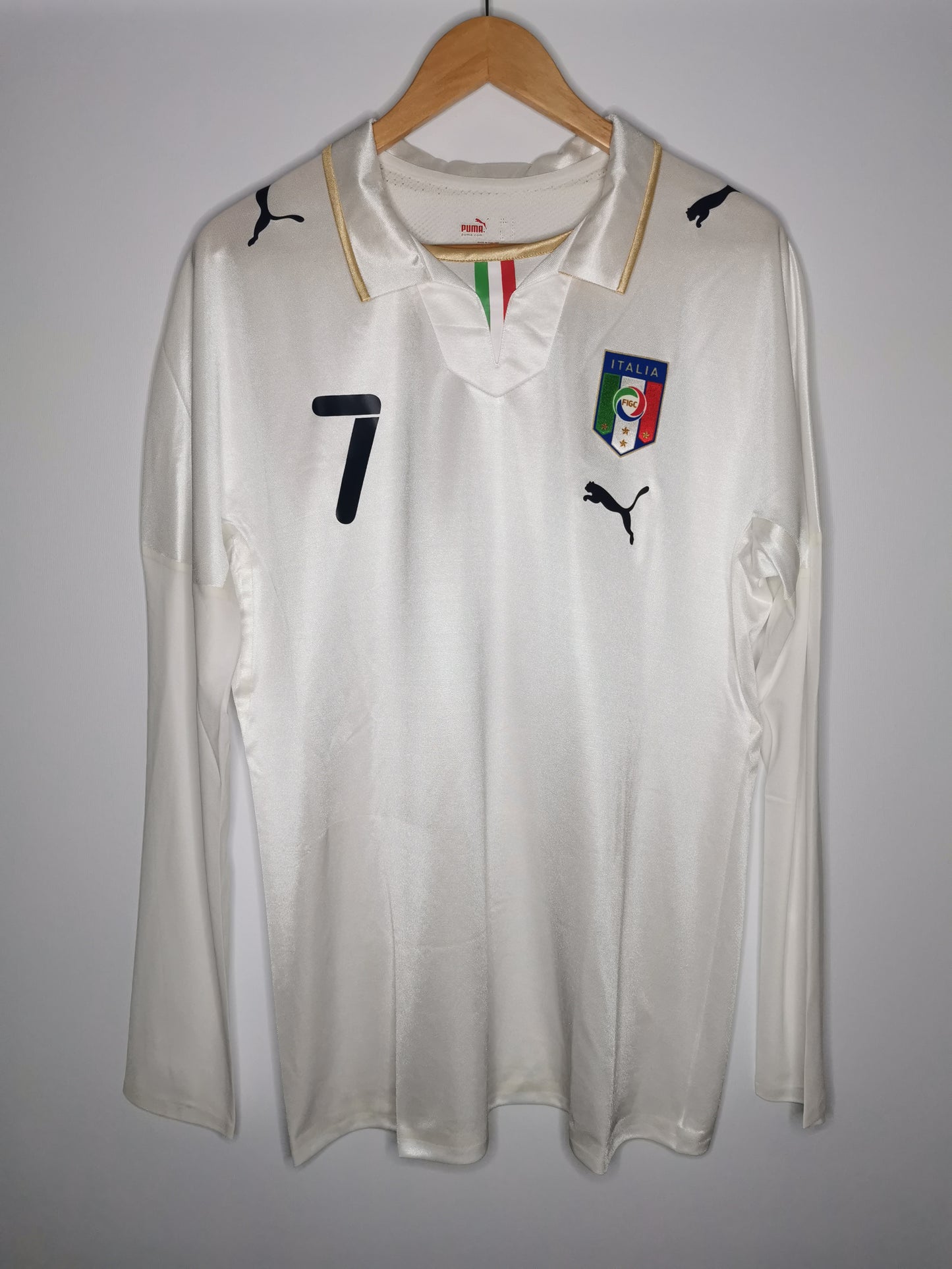 2008 Italy Away long sleeve 'Del Piero 7' match issued