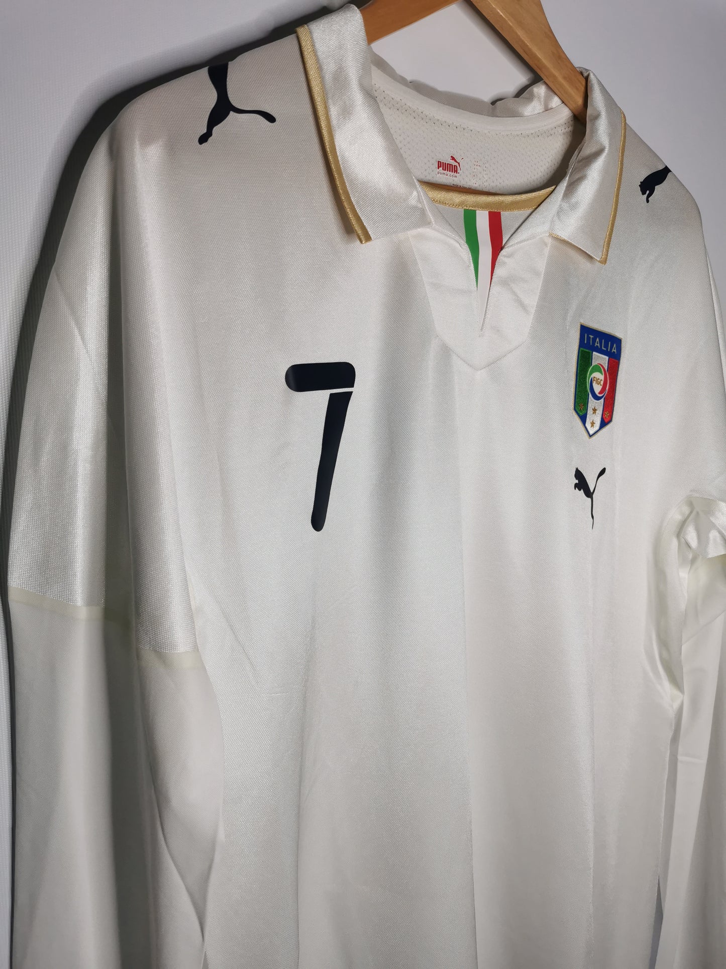 2008 Italy Away long sleeve 'Del Piero 7' match issued