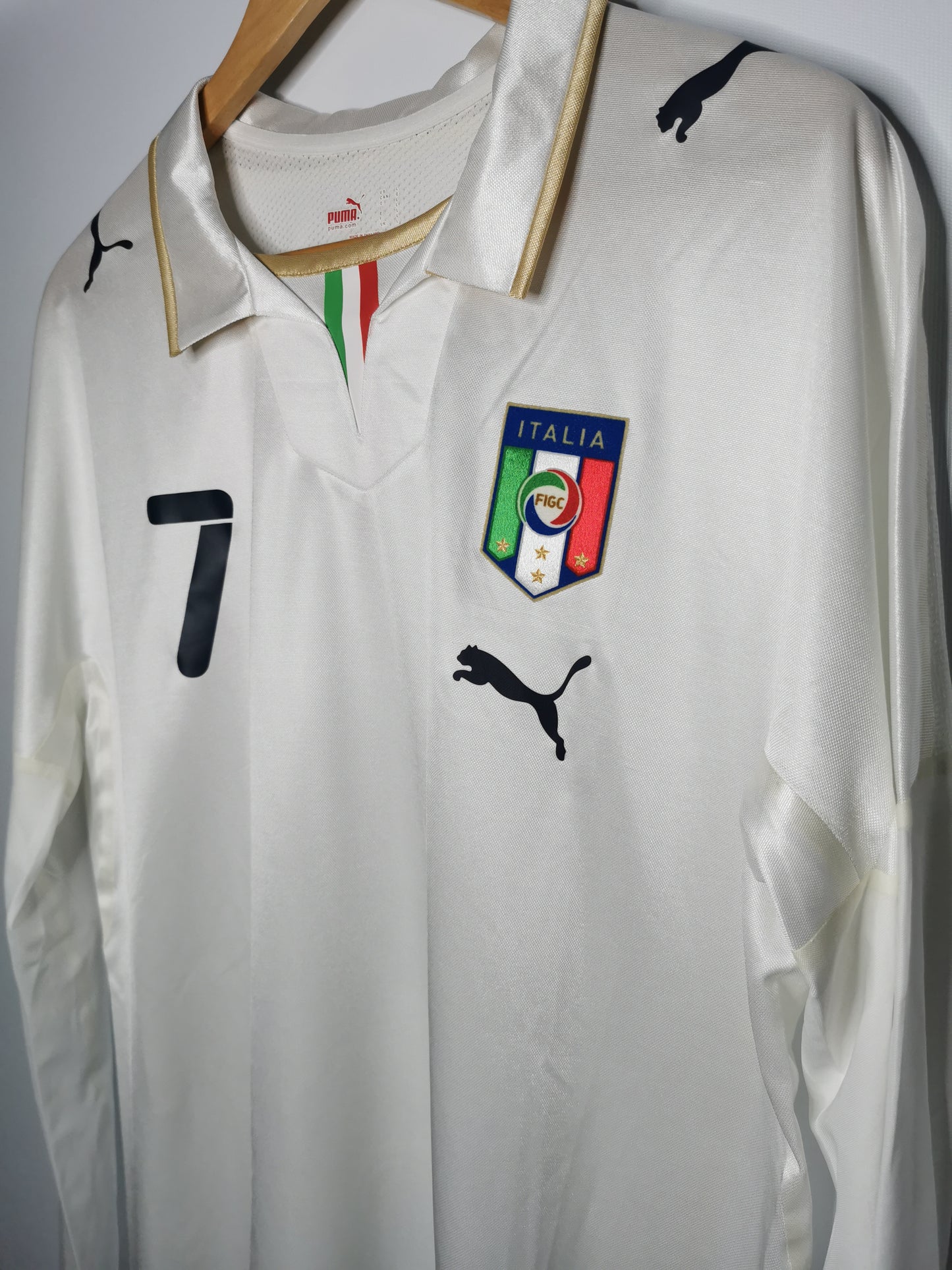 2008 Italy Away long sleeve 'Del Piero 7' match issued