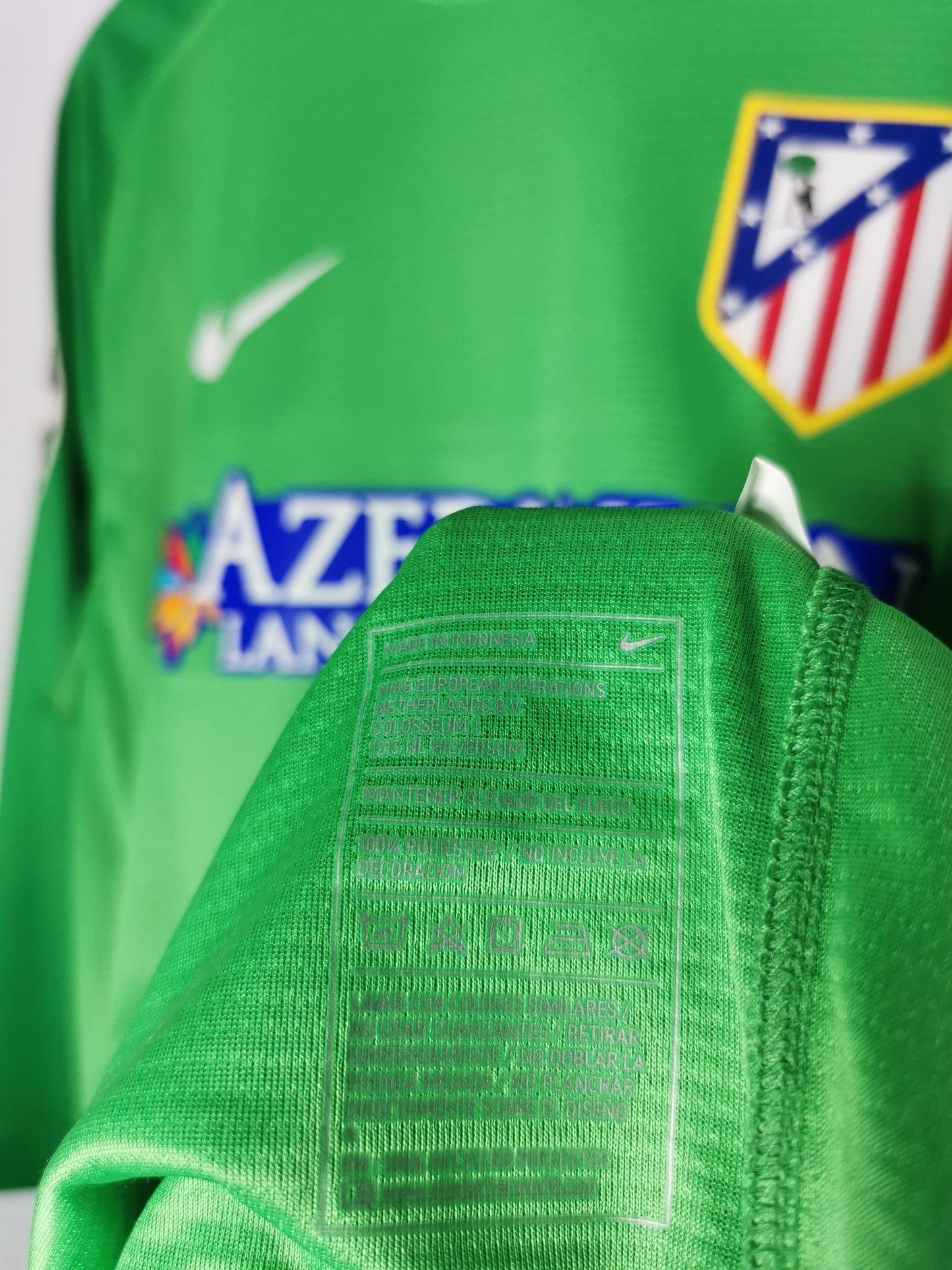 2013 Atletico Madrid long sleeve 'Courtois 13' UCL match issued