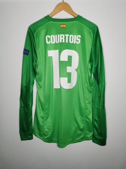 2013 Atletico Madrid long sleeve 'Courtois 13' UCL match issued