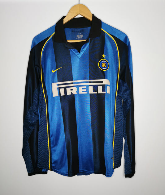 Inter home 2001 long sleeve 'Ronaldo 9', Medium