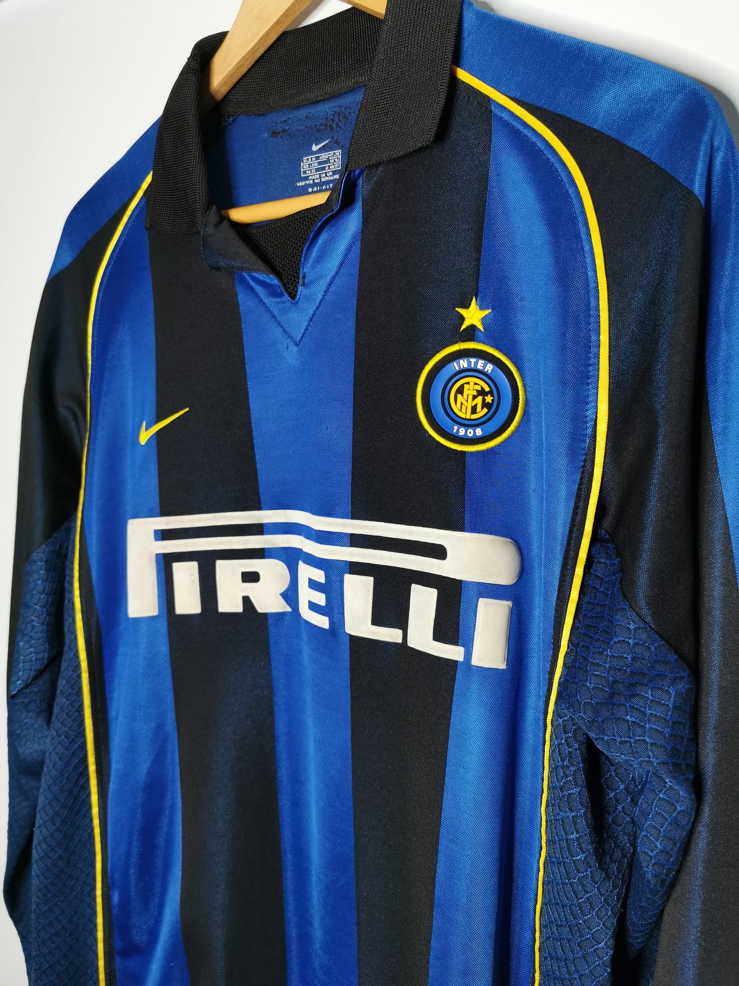 Inter home 2001 long sleeve 'Ronaldo 9', Medium