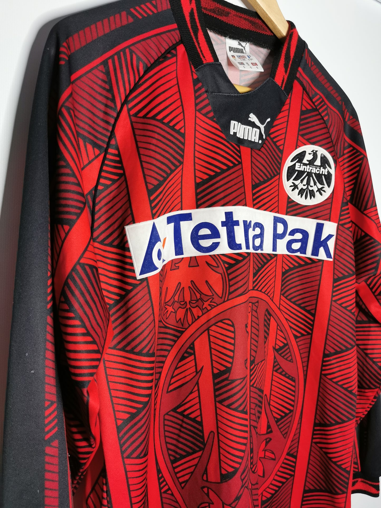 Eintracht Frankfurt Home 1995 long sleeve 'Gaudino 30', Medium