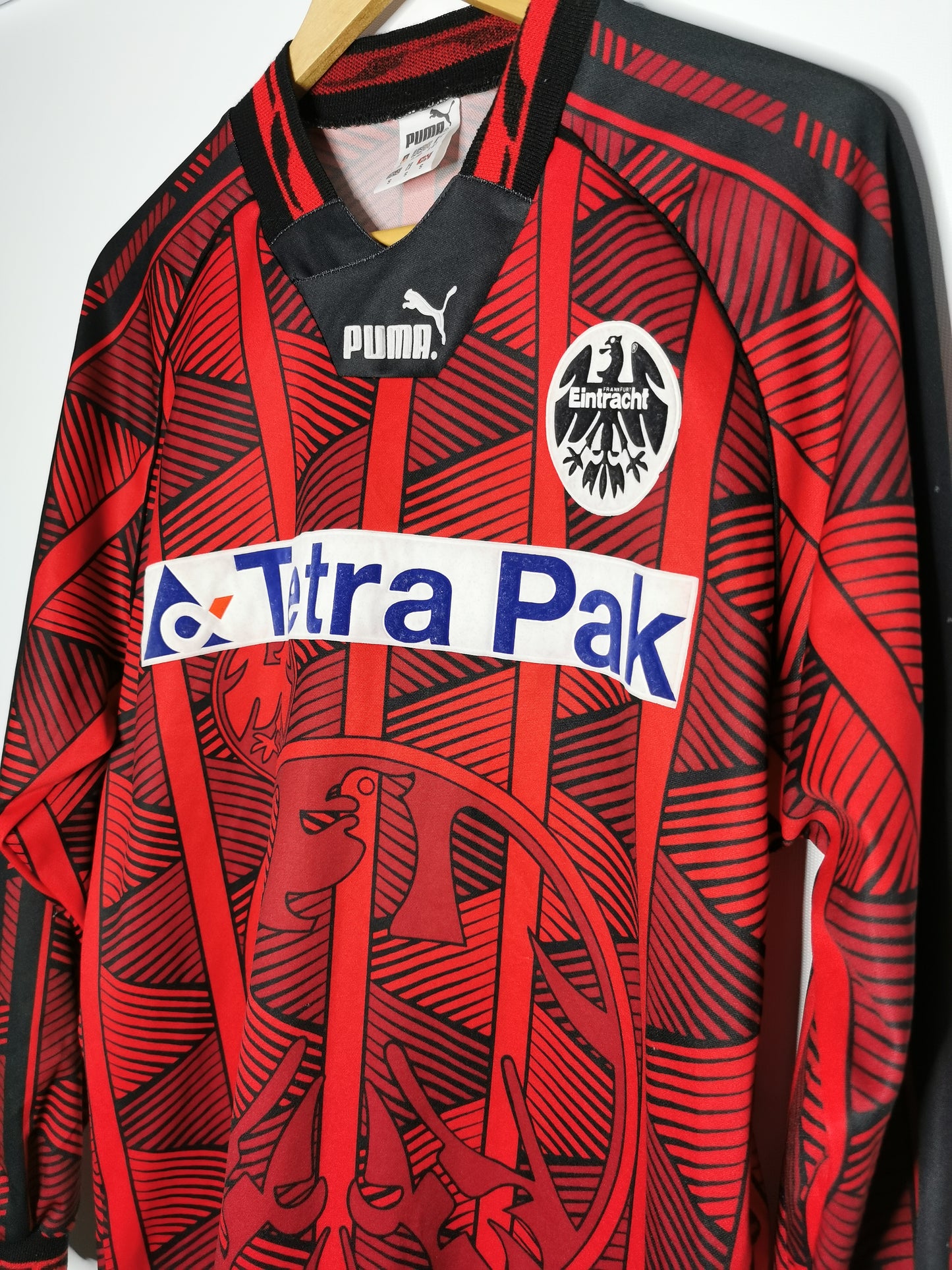 Eintracht Frankfurt Home 1995 long sleeve 'Gaudino 30', Medium